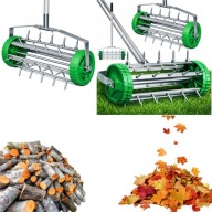AERATOR WERTYKULATOR RĘCZNY DO AREACJI TRAWNIKA NA KÓŁKACH KOLCE + TRZONEK