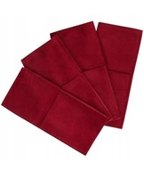 Kieszonki do sztućców bordowe welurowe pokrowce na sztućce etui eleganckie