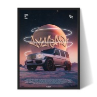 Plakat Mercedes G Wagon w ramce 30x40 cm dekoracja ścienna motoryzacja
