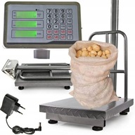 WAGA MAGAZYNOWA SKLEPOWA TOWAROWA ELEKTRONICZNA 300KG PLATFORMA LCD OPARCIE