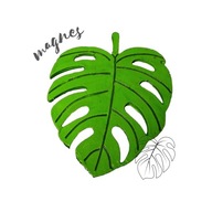 RĘCZNIE ROBIONY MAGNES NA LODÓWKĘ MONSTERA ROŚLINA SHELFLAND