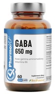 PharmoVit GABA 650mg KWAS GAMMA AMINOMASŁOWY Witamina B6 RELAKS SEN