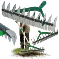 GRABIE AERATOR DO NAPOWIETRZANIA TRAWNIKA TRAWY GLEBY DO OGRODU DWUSTRONNE