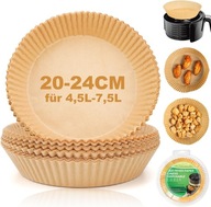 Papier do pieczenia do frytkownicy, ctizne 20-24 cm, 200 sztuk.