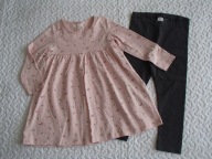 Pepco tunika róż kwiatki i legginsy nowe roz 98
