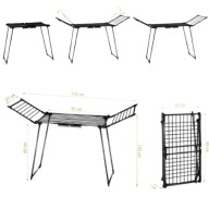 Suszarka na pranie Promis SU120 rozkładana 93-174 cm 10 prętów 15 kg