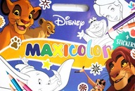 Disney Kolorowanka z naklejkami Maxicolor teczka 28x36cm XL