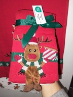 Świąteczne ręczniki do rąk z reniferem 3D ciastek ściereczki na święta 2