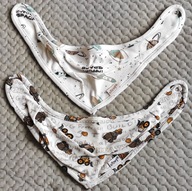 Nicol zestaw 2 trójkącików apaszek śliniaczków zatrzask regulowany