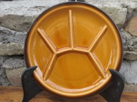MIODOWY Talerz Dzielony_KABARET_Porcelit PRUSZKÓW PRL
