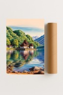 Plakat bez ramy 40x50 cm Święte Jezioro Nepal | Pomysł na Prezent