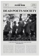 Plakat „Movie Times” – Minimalistyczny Plakat Filmowy w Stylu Gazety