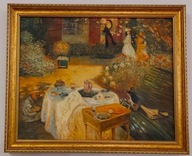 STARY OBRAZ W RAMIE OLEJ