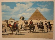 EGIPT - GIZA. The Great Sphinx of Giza and Pyramids, Egypt, CZYSTA, RZADKA