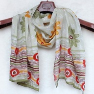 SZYFONOWA APASZKA Długa Pastelowe Kolory 150/33 cm