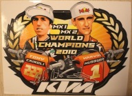 KTM MX 1 MX 2 WORLD CHAMPIONS 2010 - NAKLEJKA - RZADKOŚĆ
