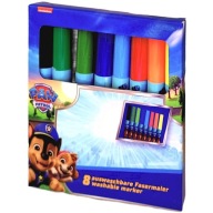 Flamastry Kids Baby 8 Kolorów Zmywalne Grube Pisaki PSI PATROL