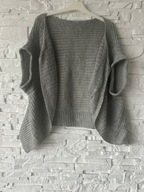 Kamizelka damska szara robiona na drutach roz. M