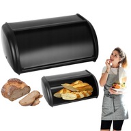 CHLEBAK JEDNOCZĘŚCIOWY CZARNY METAL ELEGANCJA W TWOJEJ KUCHNI