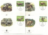 12-FDC02-Rep.Gabon,WWF,Fauna Słonie 1988r