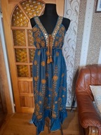 Alex Max jeansowa sukienka koraliki rozm m/l