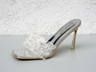 Srebrno przezroczyste klapki "STEPHAN" rozmiar 41/42