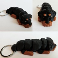 Brelok Pies Rottweiler piesek brelok do kluczy Żówiarnia 3D