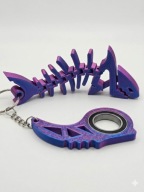 Breloczek 2w1 Keyspinner + Rekin - Druk 3D KeyRambit KeyFlipper