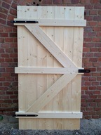 Drzwi drewniane pełne do piwnicy komórki piwniczne zewnetrzne 80x200 cm