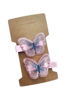 Pierwsza spinka mini spinki do włosów spineczki motylek motylki haft tiul