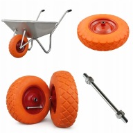 KOŁO DO TACZKI PEŁNE 4.00-8 BEZDĘTKOWE NIEPRZEBIJALNE PU + OŚKA MOCNE