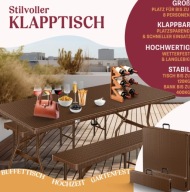 Zestaw mebli ogrodowych rattan KESSER brązowy 3 el. m154