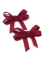 Momilio handmade Spinki do włosów kokardki Luna czerwone dark red