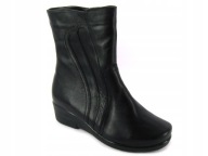 KRISKO kozaki damskie do połowy łydki, szerokie, słupek rozmiar 37