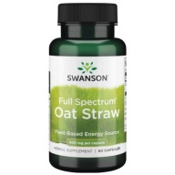 Swanson Full Spectrum Oat Straw Owies zwyczajny 400 mg 60 kapsułek
