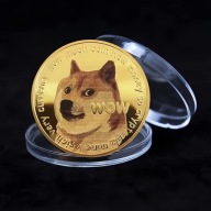 Doge coin złota moneta kolekcjonerska kryptowaluty dogecoin kolekcjonerski