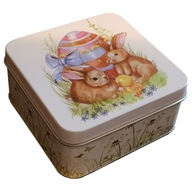 ZAJĄC PUDEŁKO METALOWE POJEMNIK PUSZKA PIÓRNIK