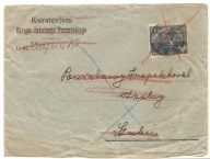 SZUBIN -koperta firmowa -KURATORJUM OKRĘGU SZKOLNEGO -korespondencja 1922 r