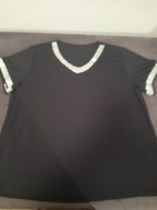 ELEGANCKI TOP Z DEKOLTEM W SEREK OZDOBIONY CEKINAMI - 4XL