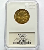 2 ZŁOTE 2013 - CYPRIAN NORWID / MS68 GCN