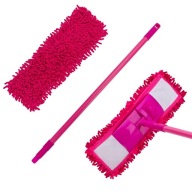 MOP PŁASKI Z KIJEM TELESKOPOWYM MIKROFIBRA NAKŁADKA