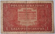 Banknot II RP 1 Marka Polska 1919 rok I Serja AN