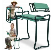 KLĘCZNIK OGRODOWY 2W1 SKŁADANY STOŁEK ŁAWKA ŁAWKA TABORET DO OGRODU