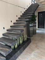 Nowoczesne Schody Półkowe Premium Spiek Kwarcowy STREP Wytrzymałość Design