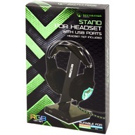 STOJAK na SŁUCHAWKI PODŚWIETLANY 3x USB Battletron