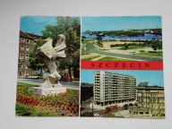 SZCZECIN - rzeźba Gryfa, Port, Plac Przyjaźni - pocztówka z 1978 r