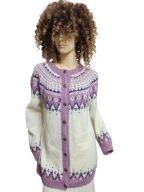 SWETER kardigan ciepły wełniany owcza wełna 42/44