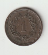 Szwajcaria 1 Rappen 1938 piekny stan