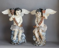 Para Amorów siedzących, XIX wiek. 63cm.