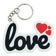 Brelok LOVE na walentynki - idealny prezent walentynkowy - serca - typ 1